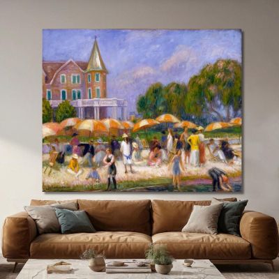 Beach Umbrellas At Blue Point William James Glackens, wjg9 canvas print