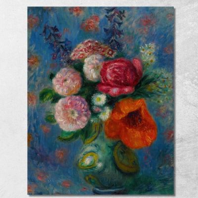 Bouquet Con Papavero William James Glackens wjg12 quadro stampa su tela