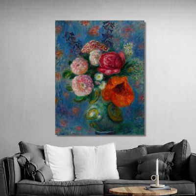 Bouquet Con Papavero William James Glackens, wjg12 quadro stampa su tela