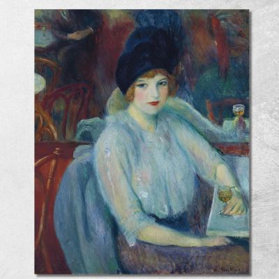 Café Lafayette – Ritratto Di Kay Laurell William James Glackens wjg13 quadro stampa su tela