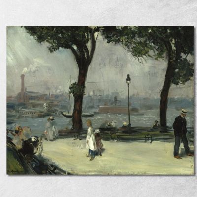 Parco East River William James Glackens wjg14 quadro stampa su tela