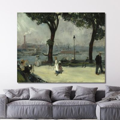 Parco East River William James Glackens wjg14 quadro stampa su tela