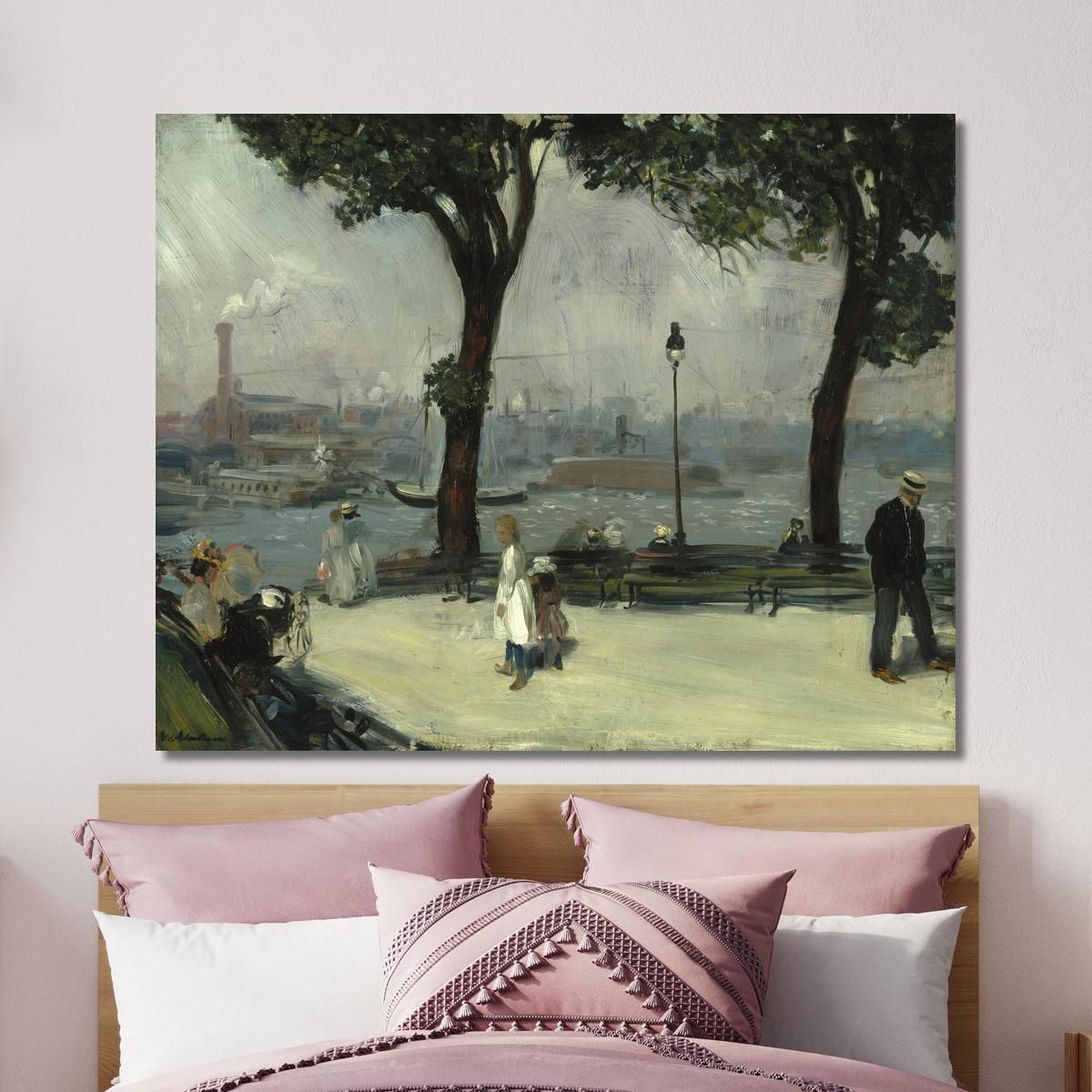 Parco East River William James Glackens wjg14 quadro stampa su tela