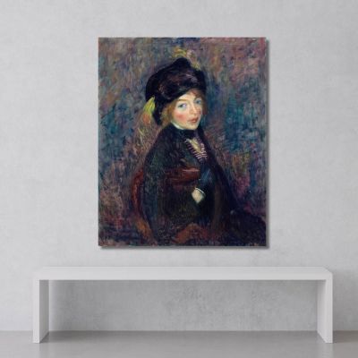 Cabeza De Chica Con Pluma En El Turbante William James Glackens, wjg24 cuadro en lienzo