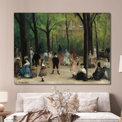 Jardins Du Luxembourg William James Glackens, wjg27 tableau impression sur toile