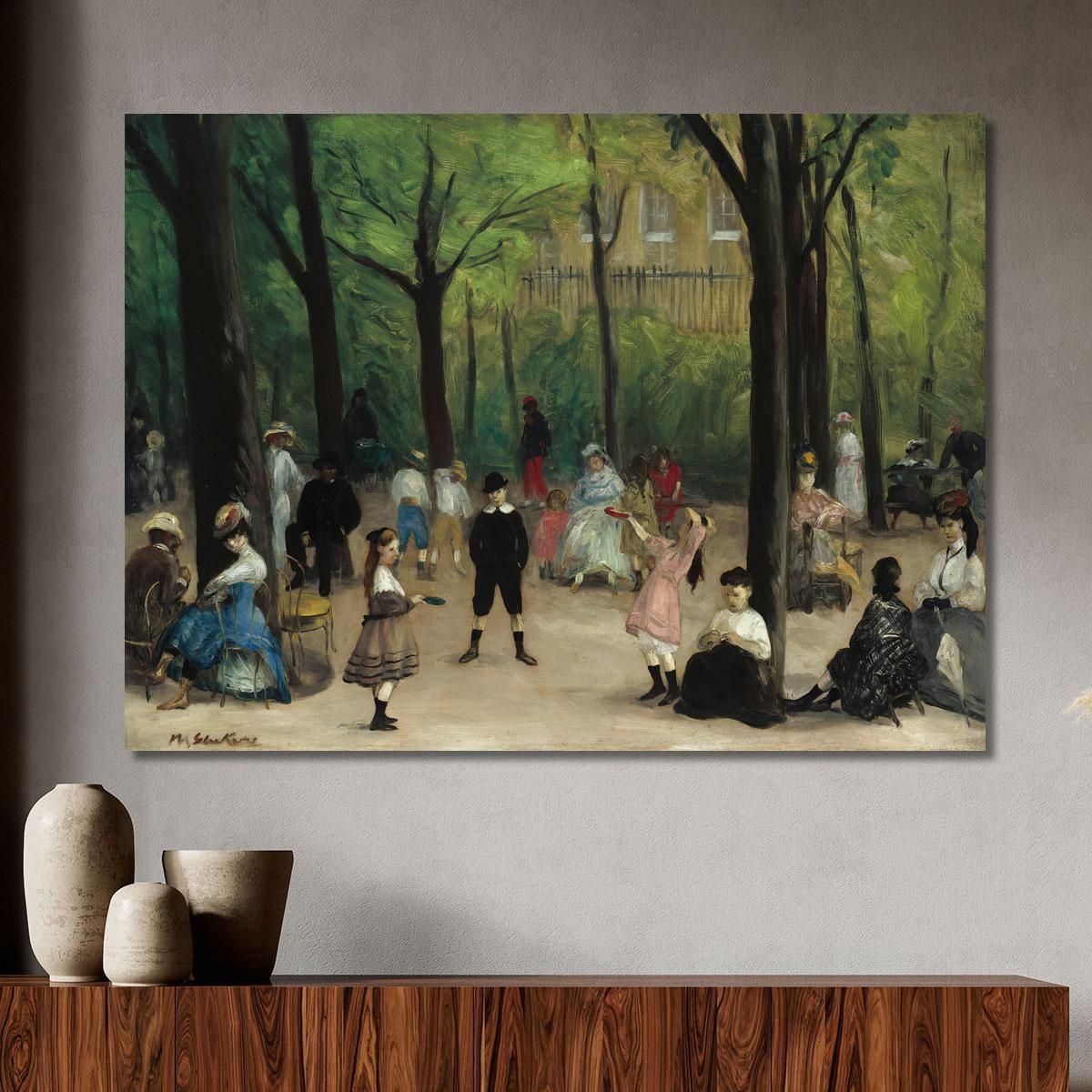 Giardini Del Lussemburgo William James Glackens wjg27 quadro stampa su tela