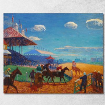 Ippodromo William James Glackens wjg36 quadro stampa su tela
