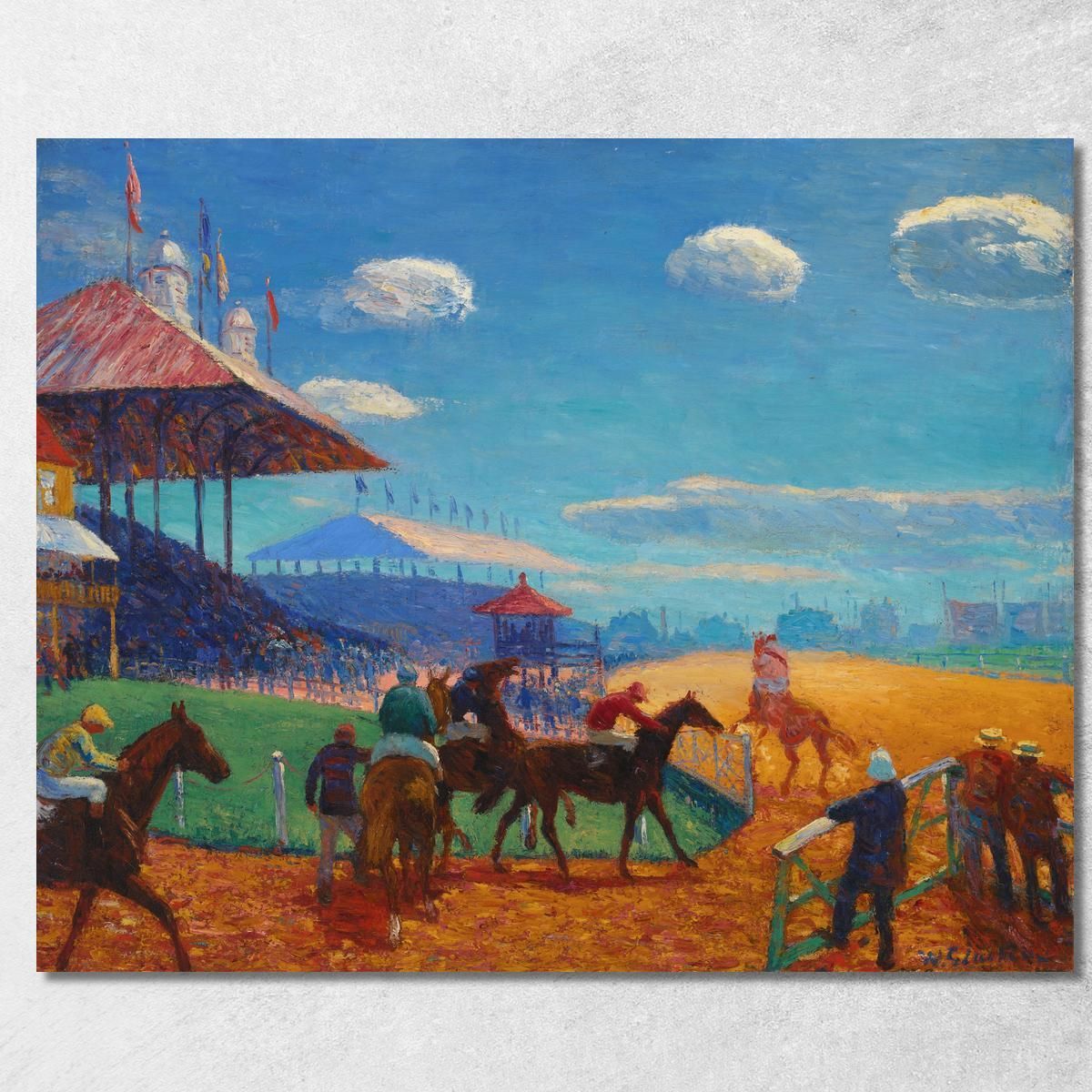 Ippodromo William James Glackens wjg36 quadro stampa su tela Ippodromo William James Glackens wjg36 quadro stampa su tela
