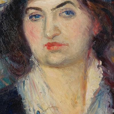 Signora Del Negozio – Donna Con Cappello Piumato William James Glackens wjg45 quadro stampa su tela