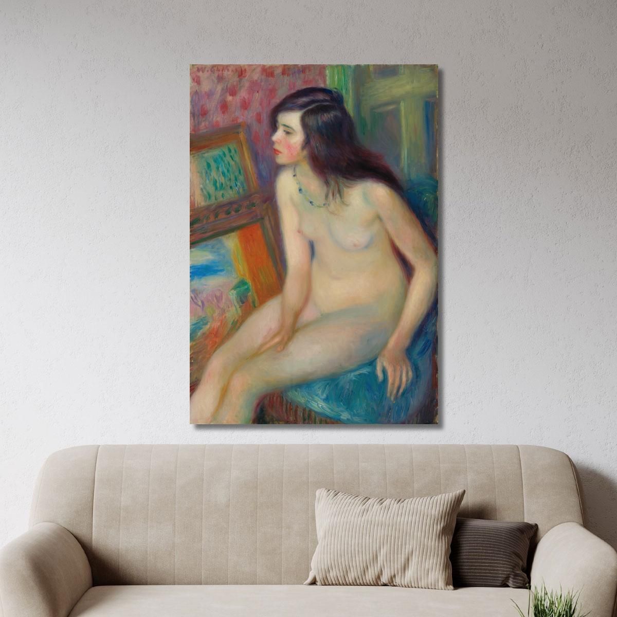 Medaglia D'Oro Del Tempio – Nudo William James Glackens wjg51 quadro stampa su tela