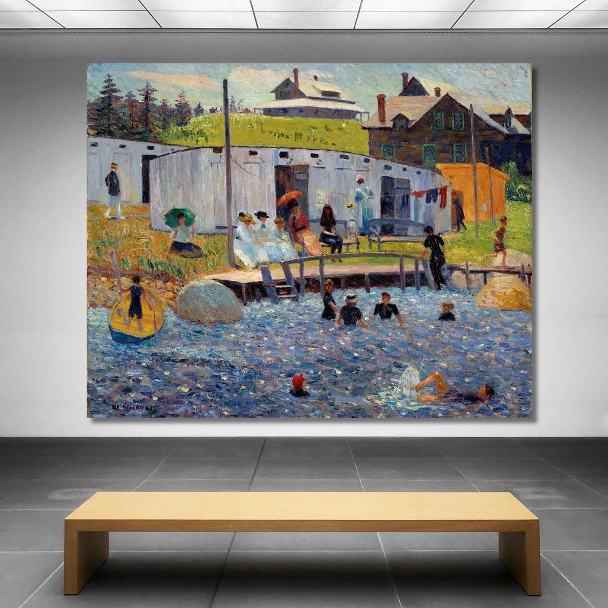 L'Ora Del Bagno A Chester Nuova Scozia William James Glackens wjg54 quadro stampa su tela