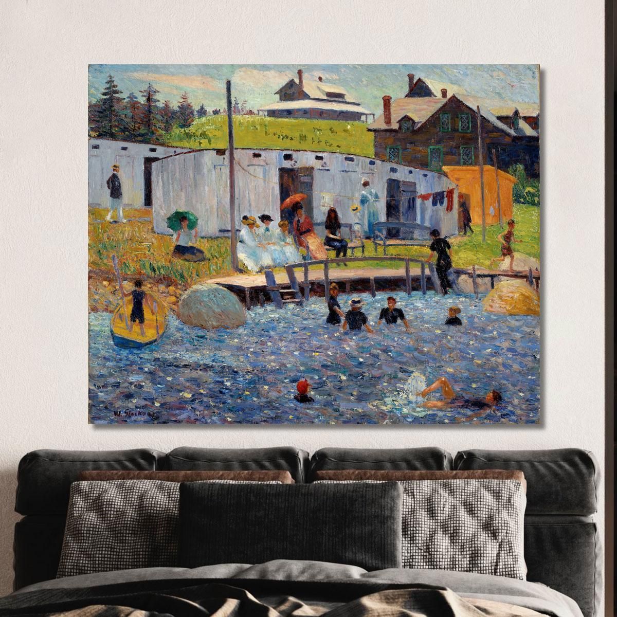 L'Ora Del Bagno A Chester Nuova Scozia William James Glackens wjg54 quadro stampa su tela