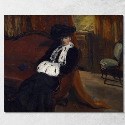 Il Manicotto Di Ermellino William James Glackens wjg57 quadro stampa su tela