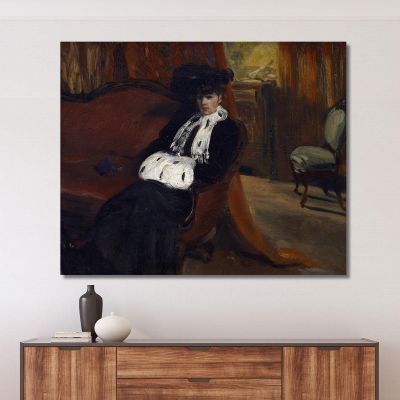 Il Manicotto Di Ermellino William James Glackens wjg57 quadro stampa su tela Il Manicotto Di Ermellino William James Glackens wjg57 quadro stampa su tela