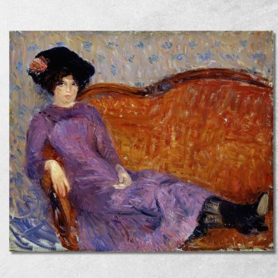 Il Vestito Viola William James Glackens wjg59 quadro stampa su tela