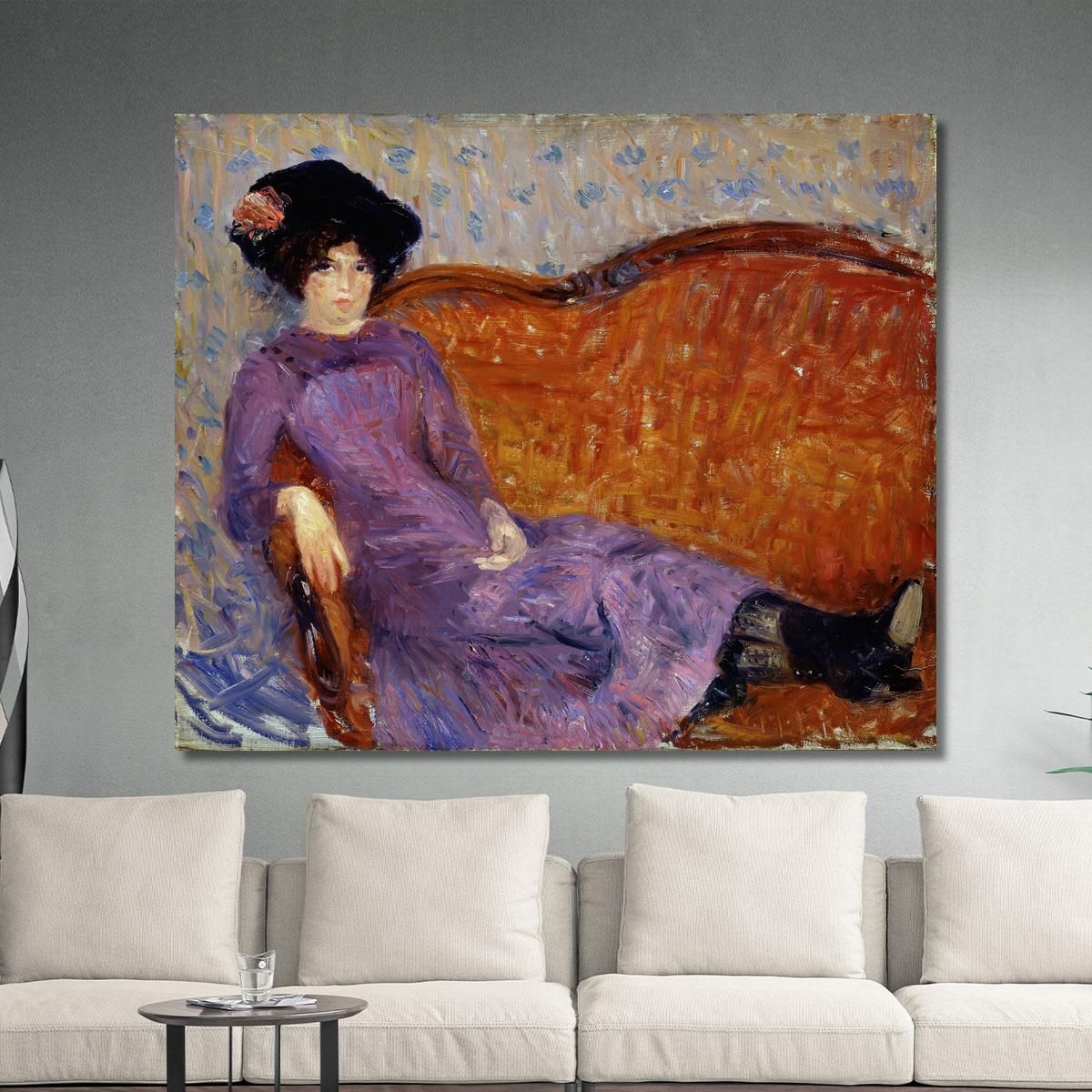 Il Vestito Viola William James Glackens wjg59 quadro stampa su tela