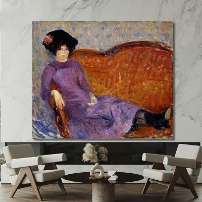 Il Vestito Viola William James Glackens wjg59 quadro stampa su tela
