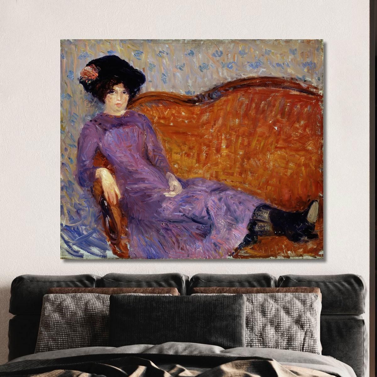 Il Vestito Viola William James Glackens wjg59 quadro stampa su tela