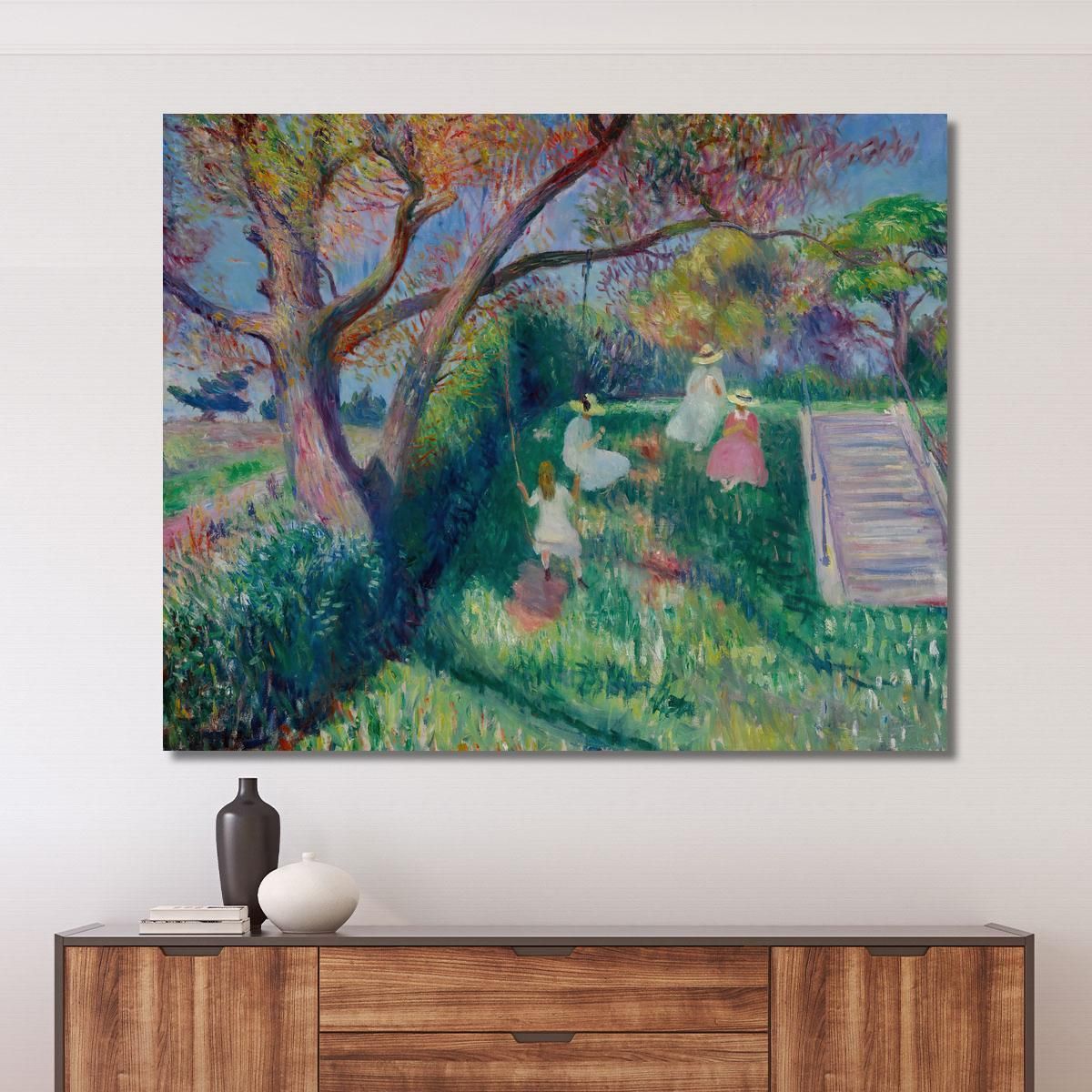L'Altalena William James Glackens wjg61 quadro stampa su tela
