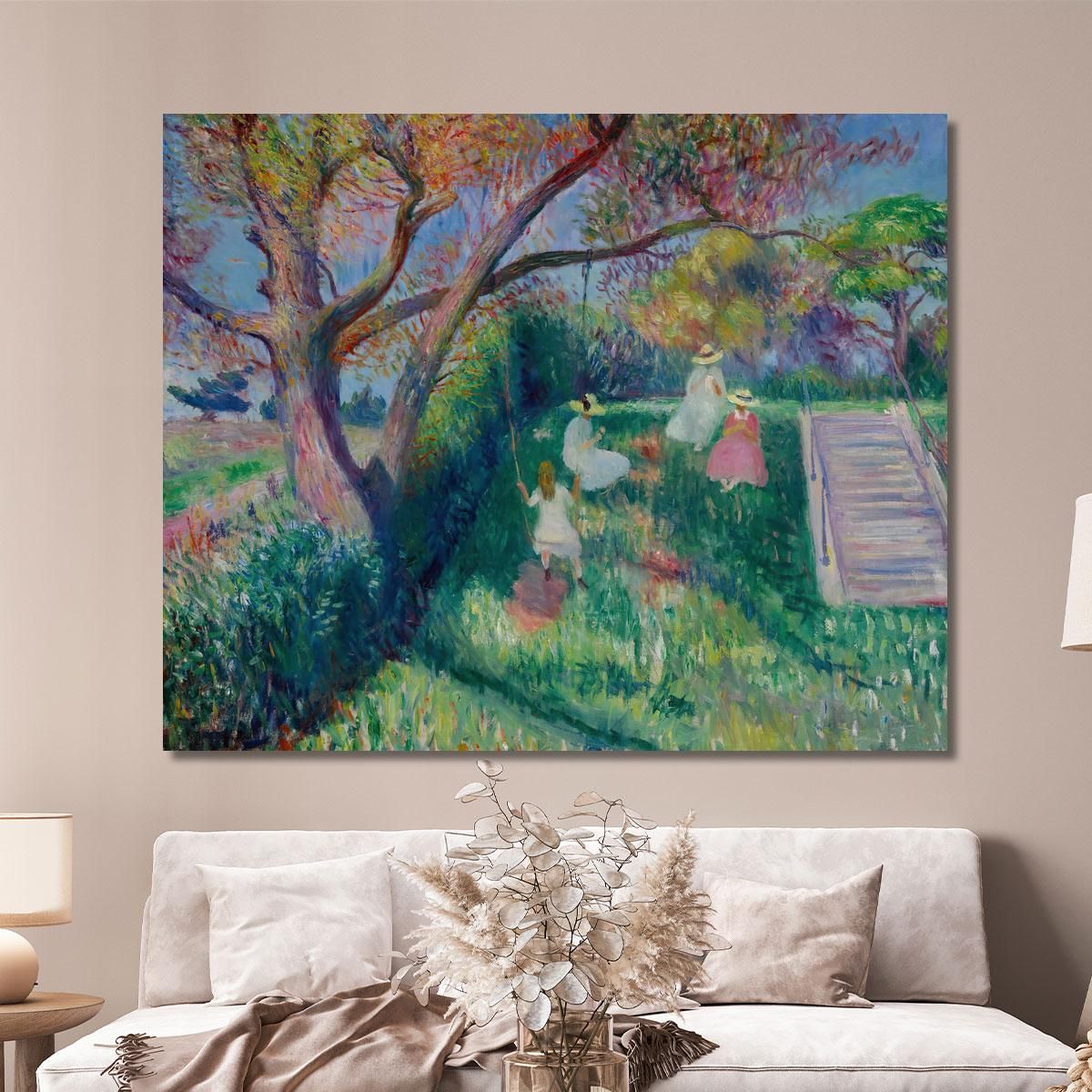 L'Altalena William James Glackens wjg61 quadro stampa su tela