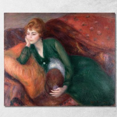 Giovane Donna In Verde William James Glackens wjg68 quadro stampa su tela