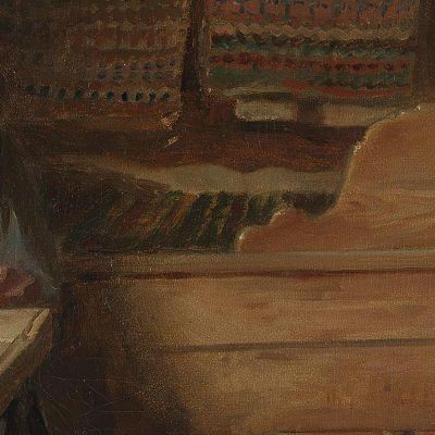 Vecchio Magazzino A Vikøy Adolph Tidemand atd48 quadro stampa su tela