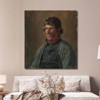 Ritratto Di Joseph Steffens Di Altenahr Adolph Tidemand atd61 quadro stampa su tela