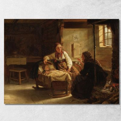 La Chiromante Adolph Tidemand atd82 quadro stampa su tela