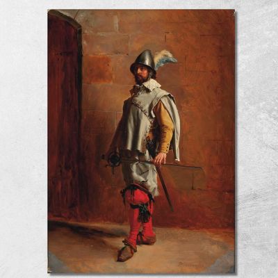 Soldato Ernest Meissonier ems28 quadro stampa su tela