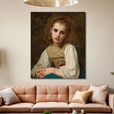 Giovane Bellezza Hugues Merle hmr30 quadro stampa su tela