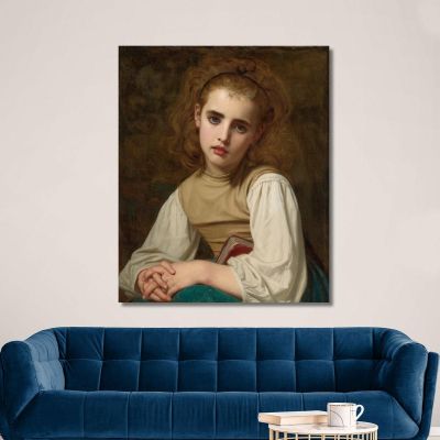 Giovane Bellezza Hugues Merle hmr30 quadro stampa su tela