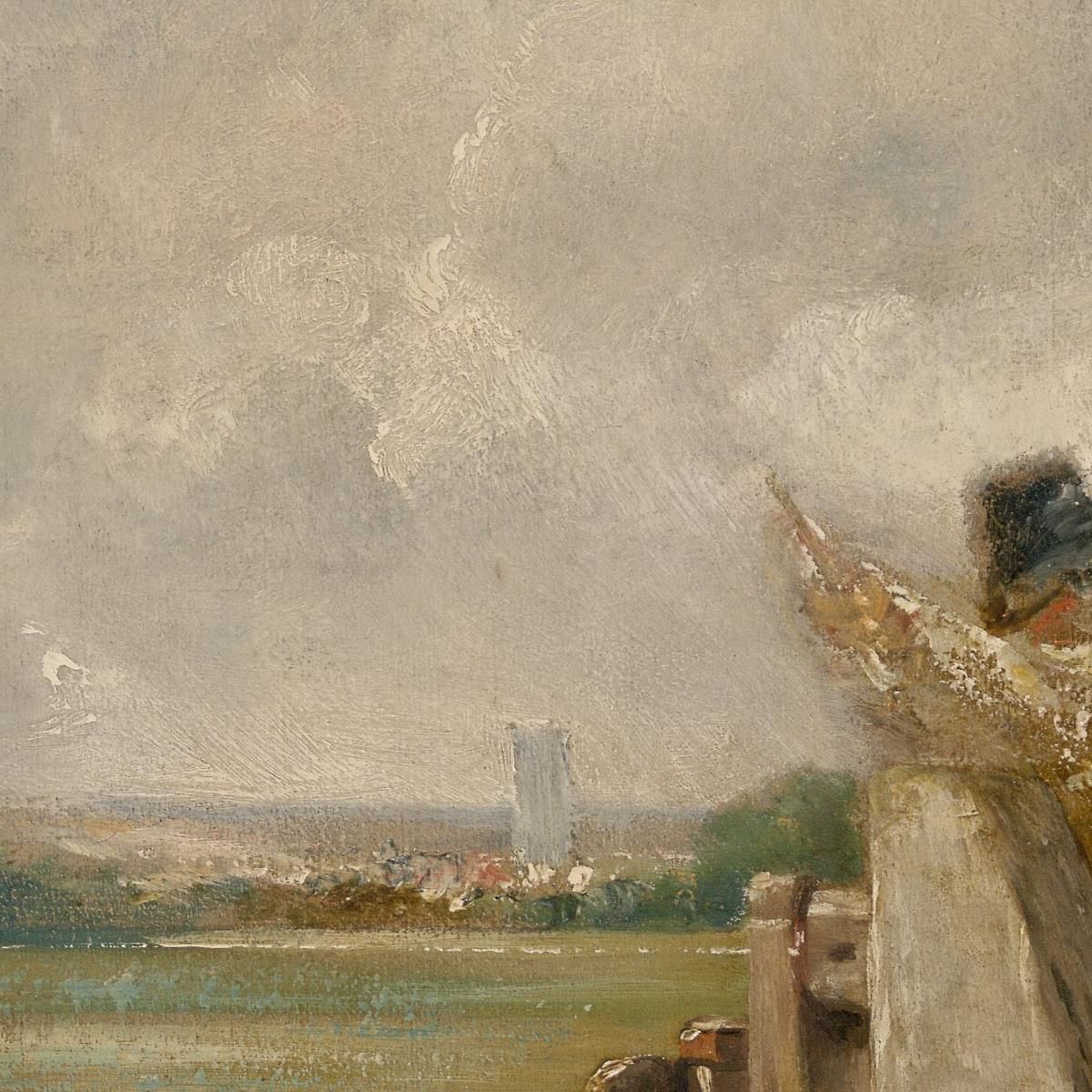 Studio Di Una Barca Che Passa Una Chiusa John Constable jcn83 quadro stampa su tela