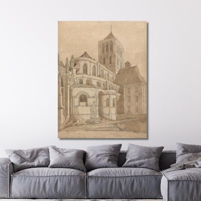Abbey Church At Fecamp Normandy John Sell Cotman, jsc4 canvas print
