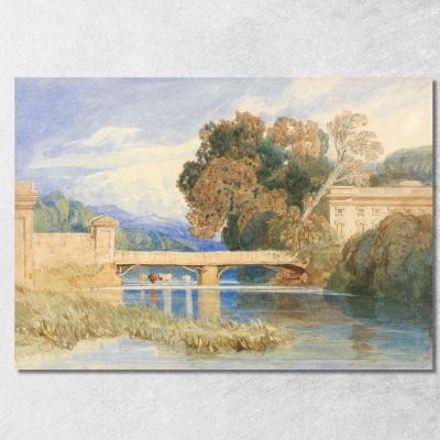 Castello Di Navarre Vicino A Évreux Normandia John Sell Cotman jsc15 quadro stampa su tela
