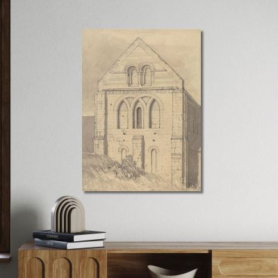 Church Of Graville Near Havre De Grace Normandy End Of The North Transept John Sell Cotman, jsc16 canvas print