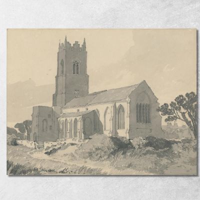 Chiesa Di Ingham Norfolk John Sell Cotman jsc31 quadro stampa su tela