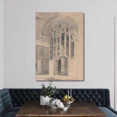Interior Of Norwich Cathedral Doorway And Screen Between The South Transept And The Aisle Of The Presbytery John Sell Cotman, jsc33 canvas print