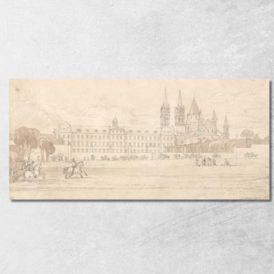 Scuola Militare E Chiesa Abbaziale Di San Stefano A Caen John Sell Cotman jsc37 quadro stampa su tela
