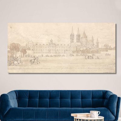 Military School And Abbey Church Of St Stephen At Caen John Sell Cotman, jsc37 canvas print