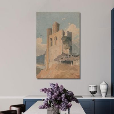 Sheriff Hutton Castle Yorkshire John Sell Cotman, jsc47 canvas print