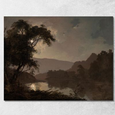 Un Paesaggio Al Chiaro Di Luna Joseph Wright of Derby jwd4 quadro stampa su tela