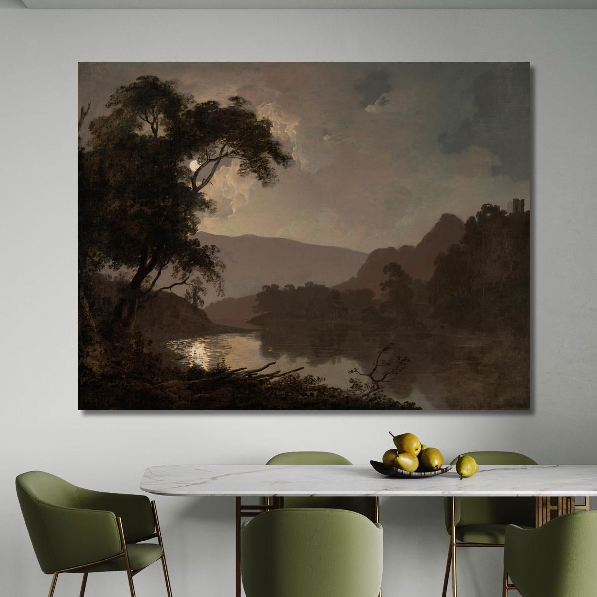 Un Paesaggio Al Chiaro Di Luna Joseph Wright of Derby jwd4 quadro stampa su tela