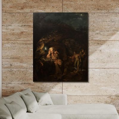 A Philosopher By Lamplight Joseph Wright of Derby, jwd5 canvas print