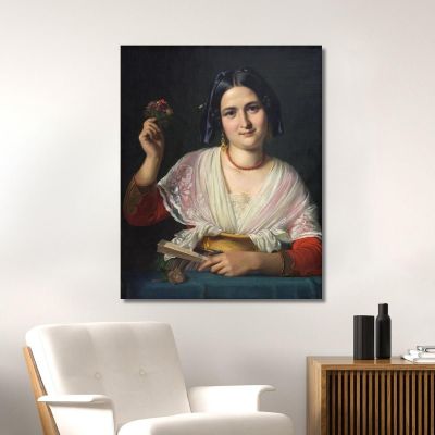 Une Femme Romaine En Costume De Fête Wilhelm Marstrand, wmr2 tableau impression sur toile