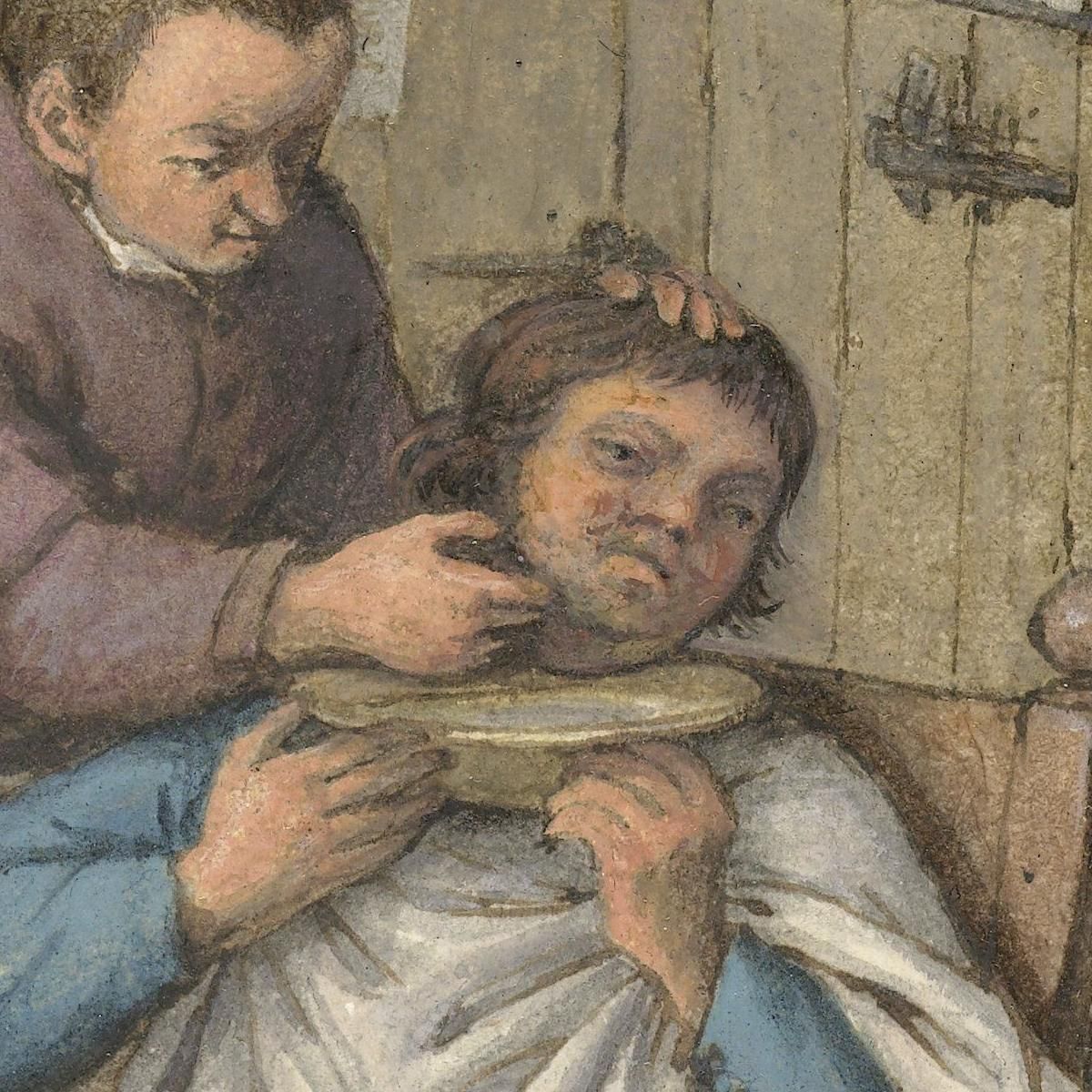 Una Bottega Da Barbiere Adriaen van Ostade avo2 quadro stampa su tela