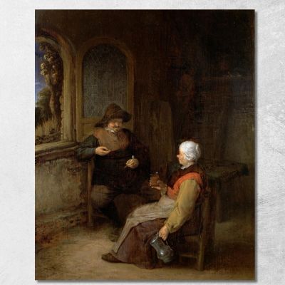 Interno Di Un Cottage Adriaen van Ostade avo26 quadro stampa su tela