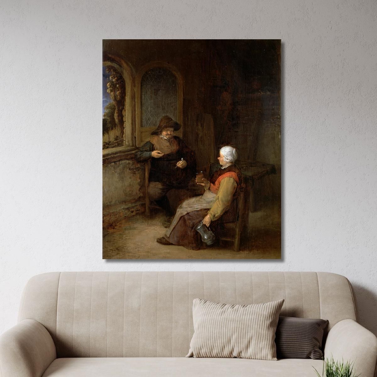 Interno Di Un Cottage Adriaen van Ostade avo26 quadro stampa su tela