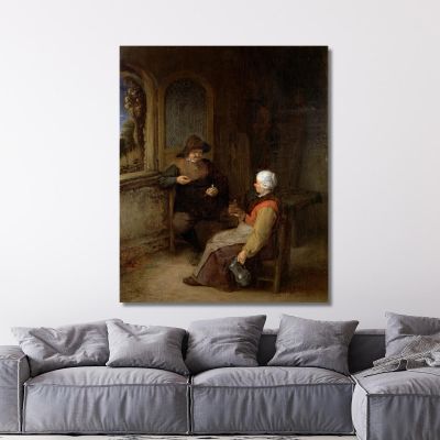 Interno Di Un Cottage Adriaen van Ostade avo26 quadro stampa su tela