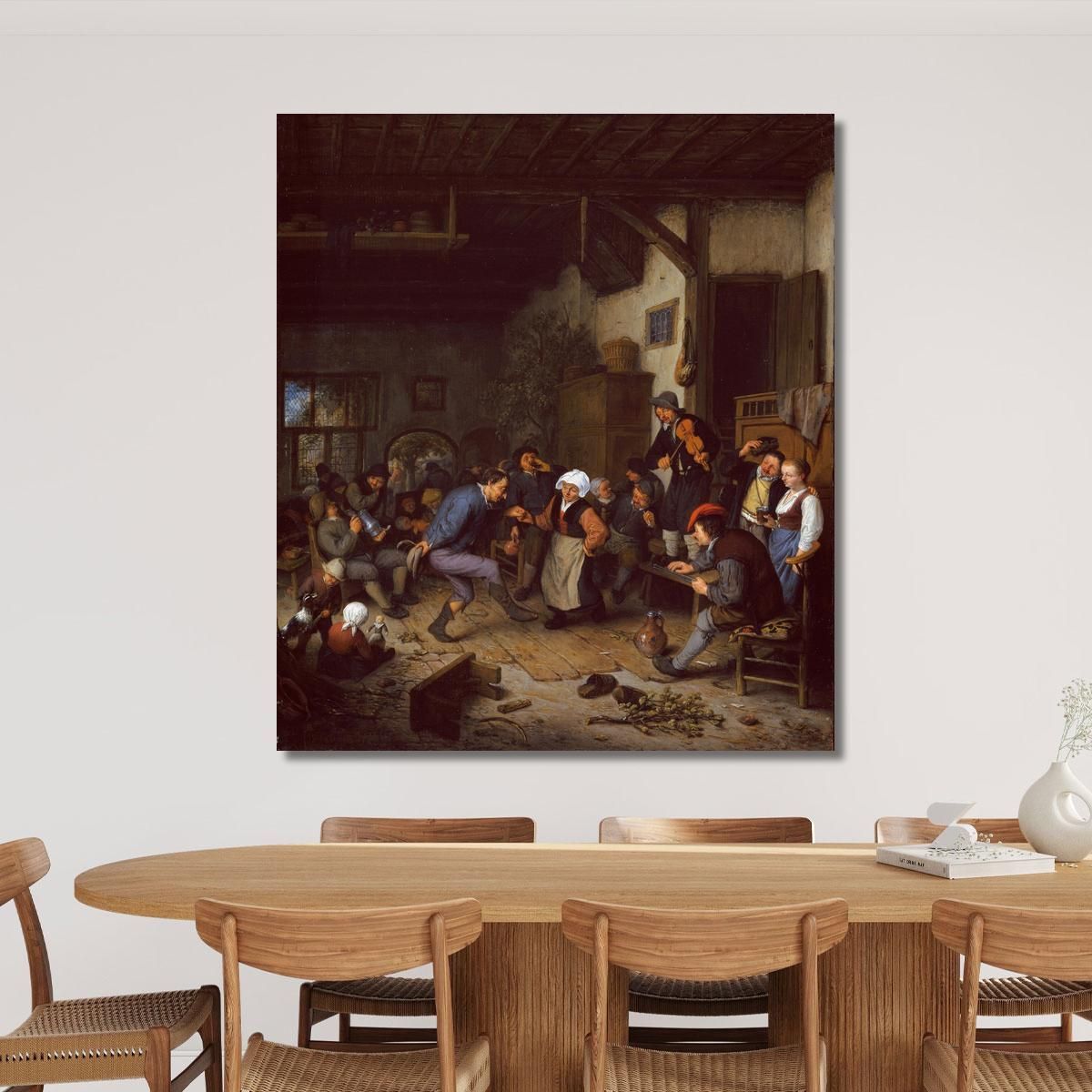 Festaioli In Una Locanda Adriaen van Ostade avo32 quadro stampa su tela