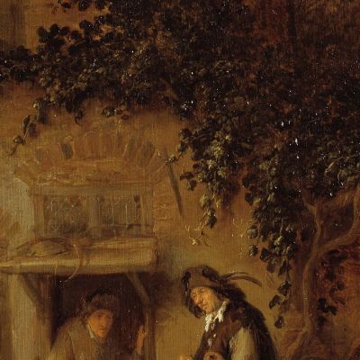 L'Organettista Fuori Da Un Cottage Adriaen van Ostade avo55 quadro stampa su tela